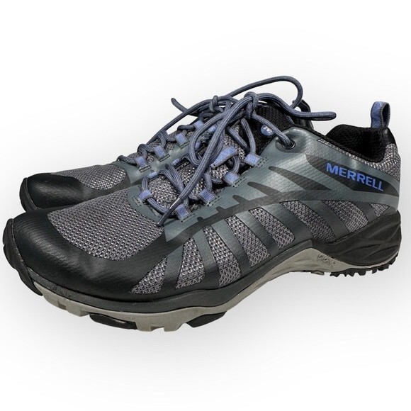 Merrell Shoes Womens 9 Trail Running QForm2 J41316 Sneakers Black Blue - Picture 1 of 10